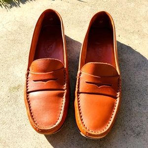 Tod's Gommini Driver Penny Loafers Brown Leather